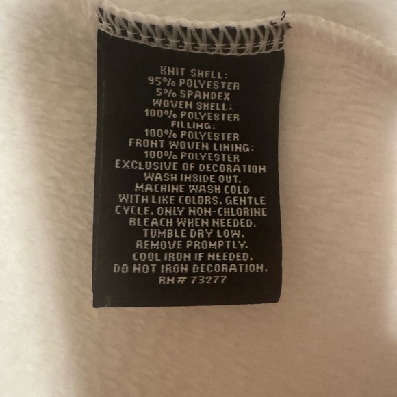 Fila Women's Quilted Fleece Lined Vest White Size XL - Picture 5 of 5